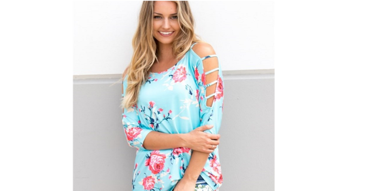 Jane: Cut Out Shoulder Tunic Only $14.99! (Reg. $37)