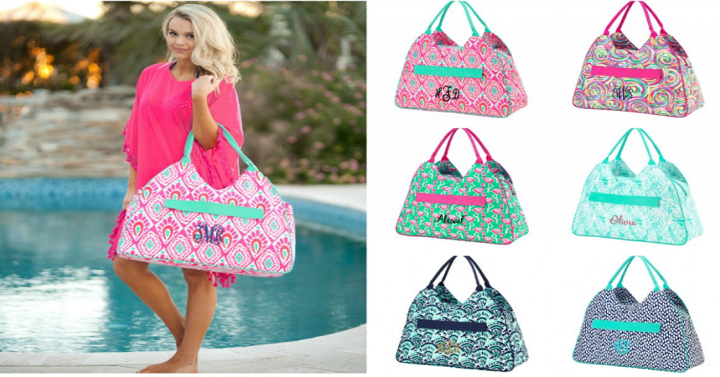 Personalized Large Beach Bag Oversized Pool Tote – 8 Styles! Just $33.95!