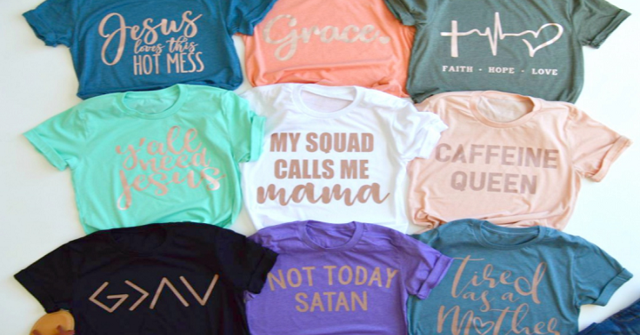 Rose Gold Graphic Tees-16 Styles Just $13.99 (Reg. $28)