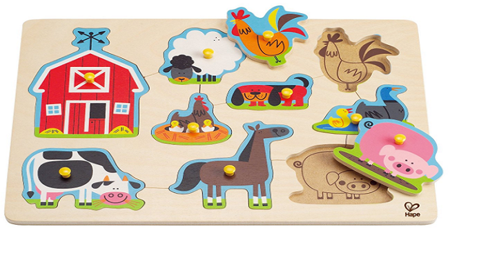 Highly Rated! Hape Farm Animals Peg Puzzle Just $7.02!