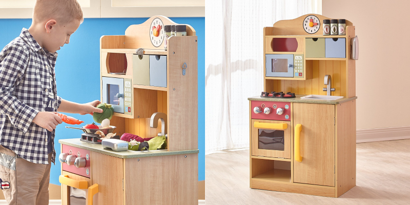 Little Chef Wooden Toy Play Kitchen with Accessories Only $45.59!!