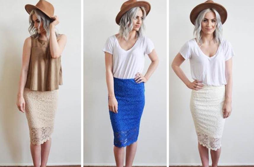 WOW! Laced Pencil Skirt Only $5.99!