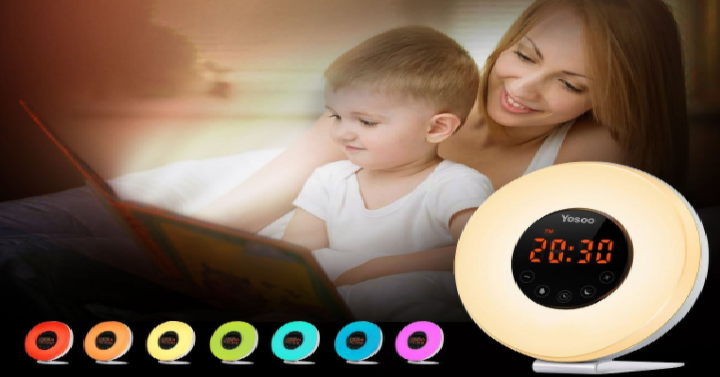 LED Night Light and Wake Up Light Alarm Clock Only $22.99! Great Reviews!
