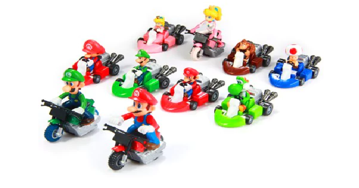 Super Mario Bros Kart Pull Back Cars (10 piece Set) Only $9.69 Shipped!
