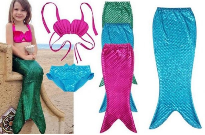 3-Piece Kids Mermaid Swimsuit – Only $15.99!