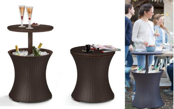Keter 7.5-Gal Rattan Style Outdoor Cooler Table – Only $58.99 Shipped!