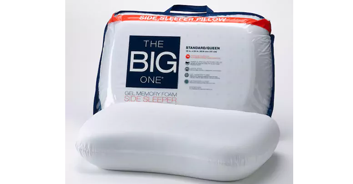 Kohl’s 30% Off! Earn Kohl’s Cash! Stack Codes! FREE Shipping! The Big One Gel Memory Foam Side Sleeper Pillow – Just $17.49!