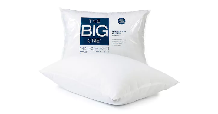Kohl’s 30% Off! Earn Kohl’s Cash! Stack Codes! FREE Shipping! The Big One Microfiber Pillow – Just $2.79!