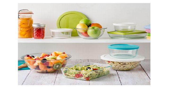 Pyrex 10-Piece Simply Store Set with Colored Lids Only $9.99! (Reg. $39.99)