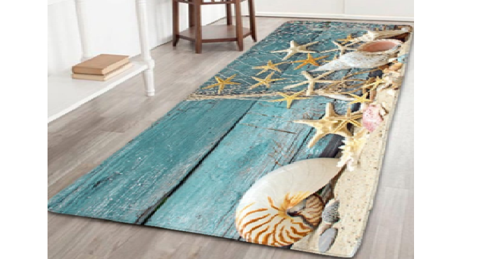 Nautical Starfish Skid Resistant Bathroom Rug Only $8.99 Shipped!