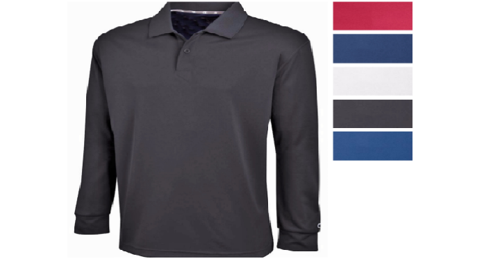 Men’s Champion Ultimate Double Dry Long Sleeve Polo Sport Shirt Only $11.50 Shipped! (Reg. $40)