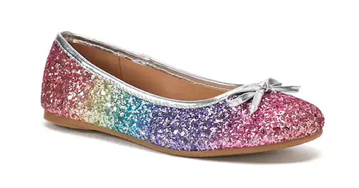 Kohl’s 30% Off! Earn Kohl’s Cash! Stack Codes! FREE Shipping! SO Candy Girls’ Ballet Flats – Rainbow Glitter – Just $12.59!