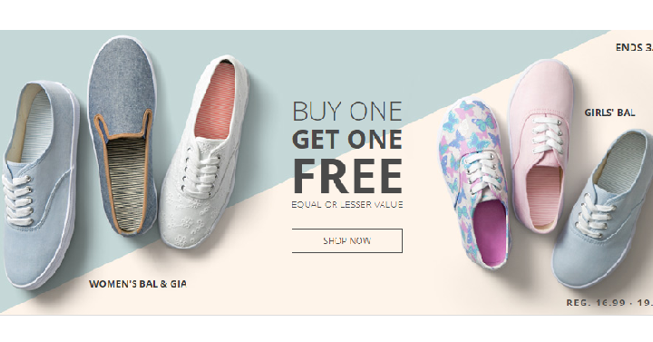 Payless Shoes: Women’s & Girls Canvas Shoes Buy 1 Get 1 FREE! Prices Start at $5.00!