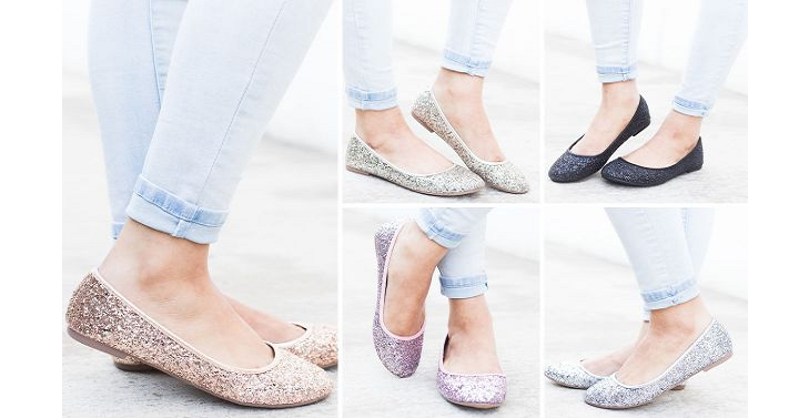 Glittery Slip-On Flats (6 Colors) Only $13.99!