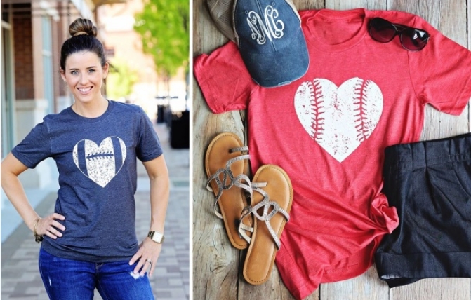 Sporty Heart Tees – Only $13.99!