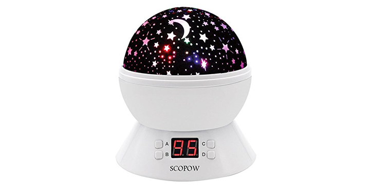 Colorful Constellation Star Sky Kids Night Projector Lamp with LED Timer – Just $13.59!
