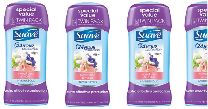 Suave Antiperspirant Deodorant, Sweet Pea and Violet Twin Pack Only $2.44 Shipped!