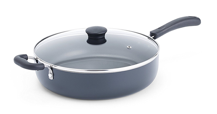 T-fal Specialty Nonstick Jumbo Cooker Saute Pan with Glass Lid Cookware, 5-Quart – Dishwasher Safe, Oven Safe – Just $23.99!