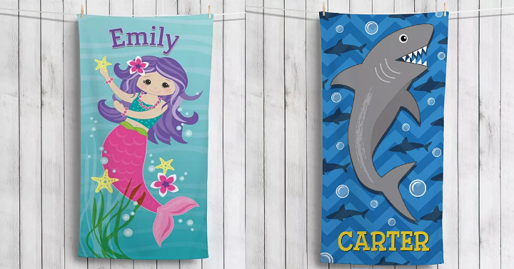 Personalized Kids Beach Towels Only $14.99!