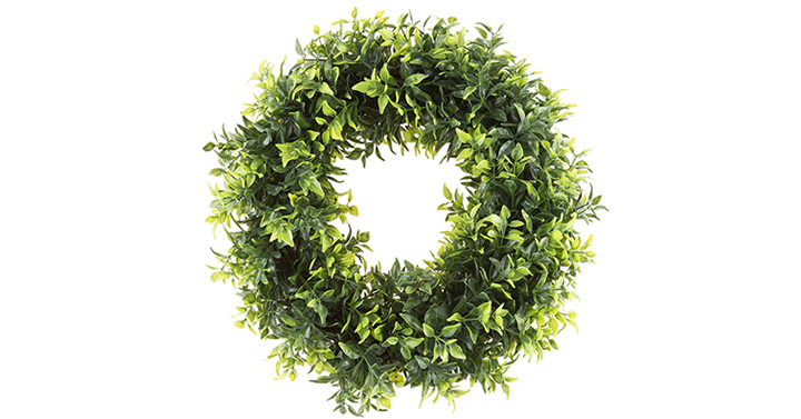 Round Artificial Wreath – Basil Leaf, 11.5 Inches – Just $17.25!
