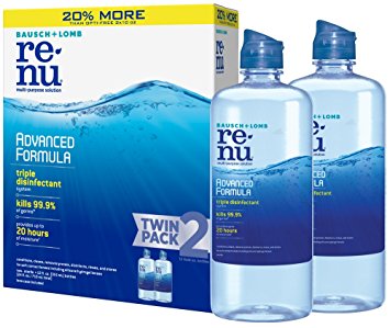 ReNu Lens Solution Advanced Triple Disinfect Formula Multi-Purpose Lens Solution, 2-pack Only $9.22!