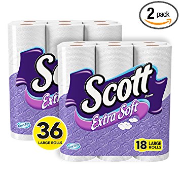 Scott Extra Soft Toilet Paper, 36 Large Rolls Only $17.49!