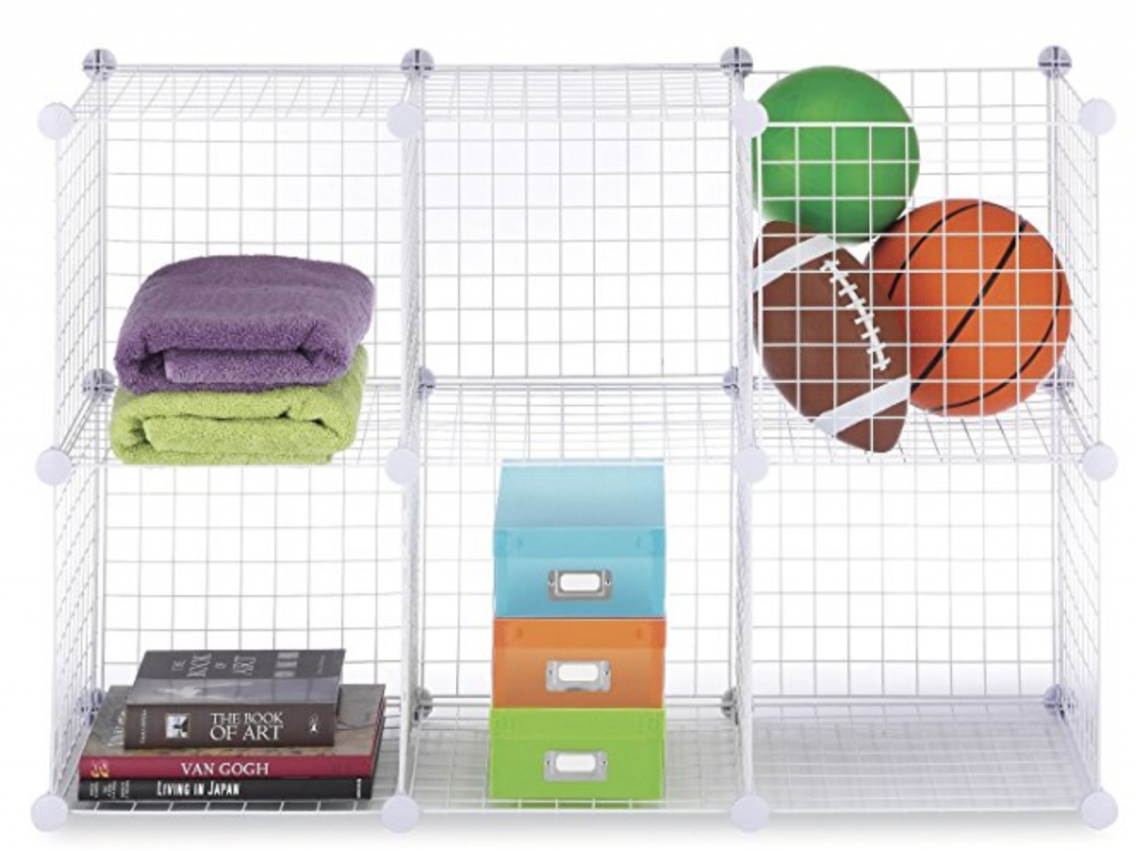 Whitmor Storage Cubes – Stackable Interlocking Wire Shelves 6-Count $19.79!
