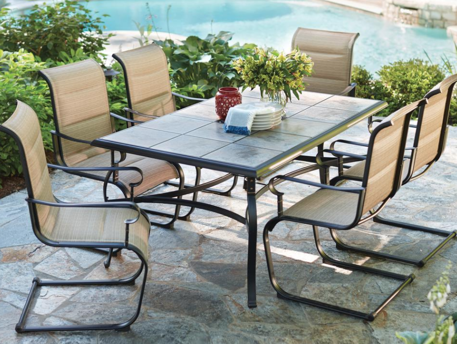 Hampton Bay Belleville 7-Piece Padded Sling Outdoor Dining Set Just $299.00 Today Only!