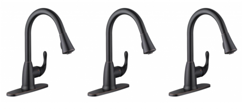 Single-Handle Pull-Down Sprayer Kitchen Faucet in Bronze Just $65.40! Today Only!