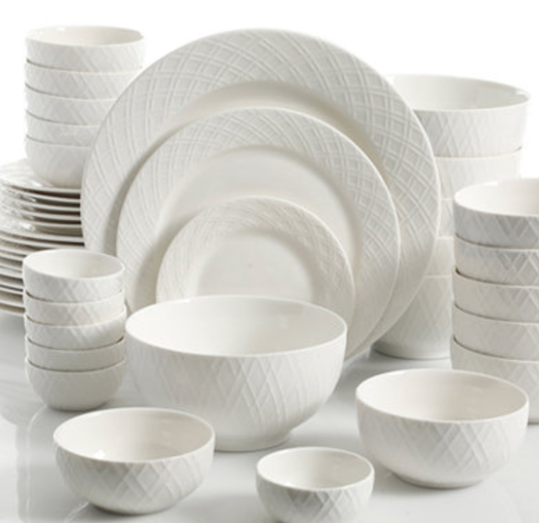 WOW! Gibson White Elements Lexington 42-Pc. Dinnerware Set Just $37.99! (Reg. $120.00)