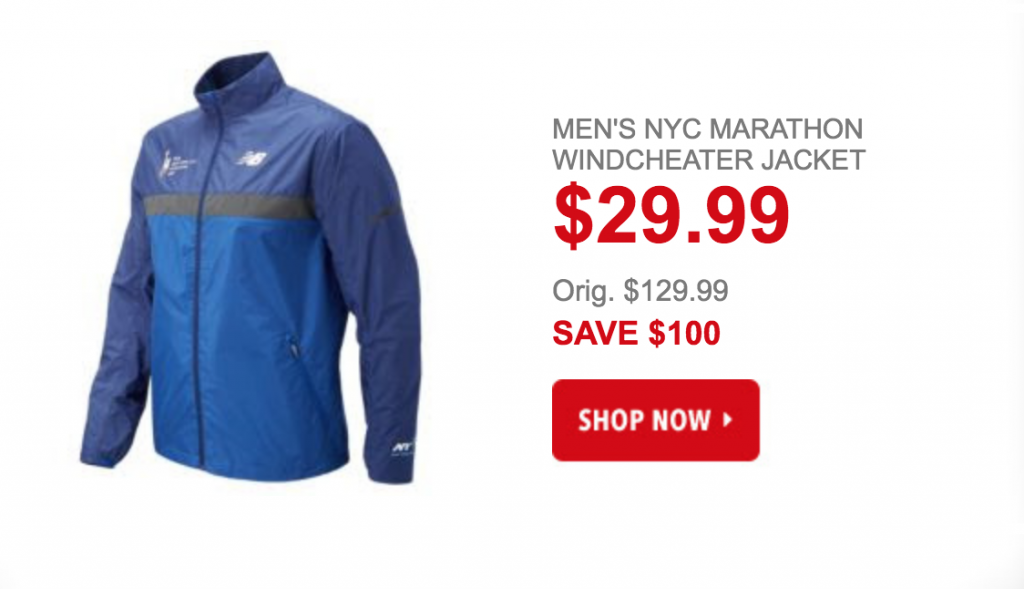 Men’s NYC Marathon Windcheater Jacket Just $29.99 Today Only! (Reg. $129.99)