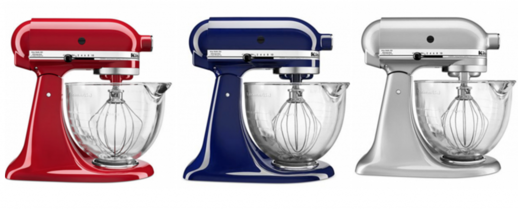 KitchenAid 5 qt. Stand Mixer with Glass Bowl & Flex Edge Beater $179.99 Today Only! (Reg. $359.99)