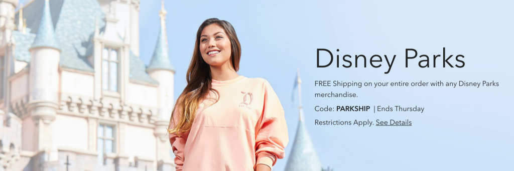 FREE Shipping With Any Disney Parks Purchase At Shop Disney!