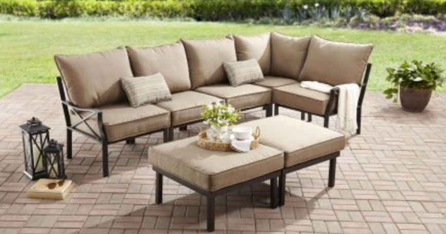 Mainstays Sandhill 7-Piece Outdoor Sofa Sectional Set Just $379.00! (Reg. $596.00)