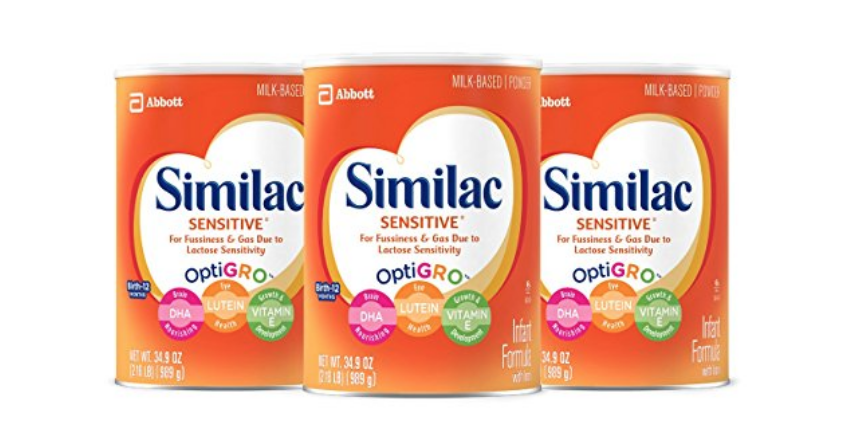 Similac Sensitive Infant Formula with Iron, For Fussiness and Gas $57.96 Shipped!