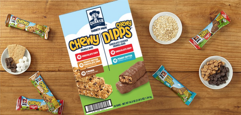 Prime Exclusive: Quaker Chewy Granola Bars and Dipps Variety Pack 58-Count Just $8.28 Shipped!