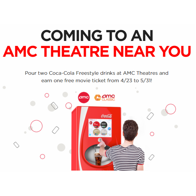 FREE AMC Movie Ticket with (2) Drink Purchases!