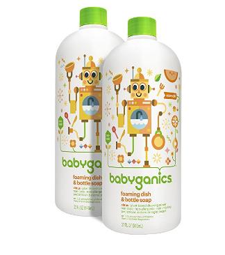 Babyganics Foaming Dish and Bottle Soap Refill, Citrus, 32oz Bottle (Pack of 2) – Only $11.55!