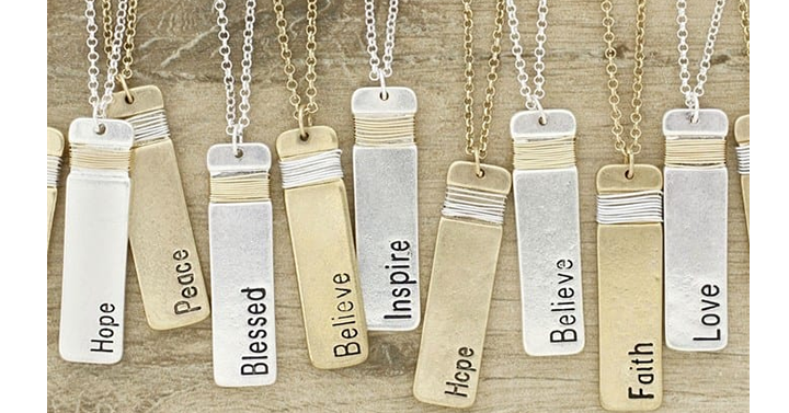Inspo Stamped Bar Pendants from Jane – Just $6.99!