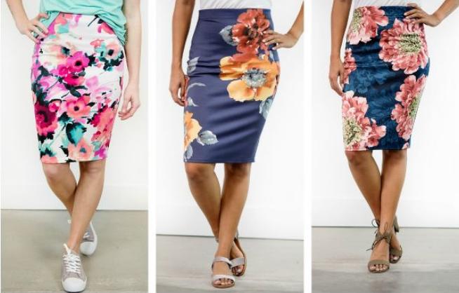 Bold Floral Pencils Skirts – Only $14.99!