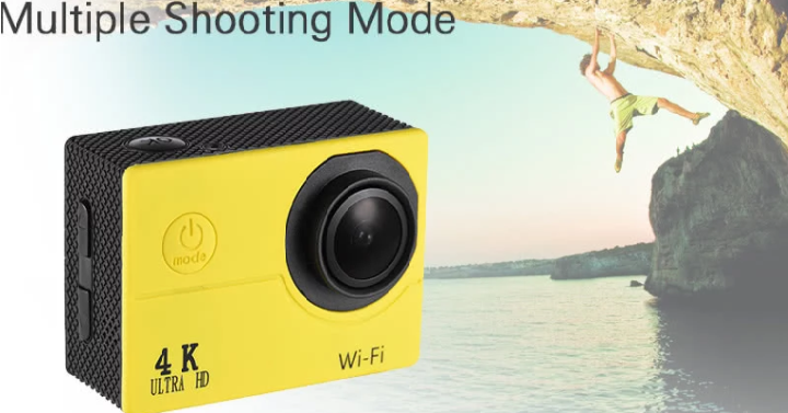 2″ LCD 4K 16MP WiFi Action Sports Camera Only $19.79 Shipped!