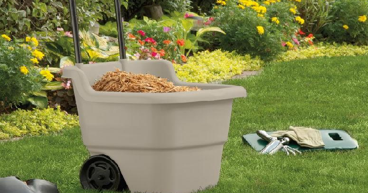 Suncast 15 Gal. Portable Resin Lawn Cart Only $19.88! (Reg. $39) Great Reviews!