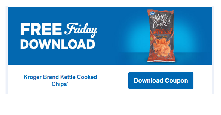 FREE Kroger Brand Kettle Cooked Chips! Download Coupon Today, April 20th!