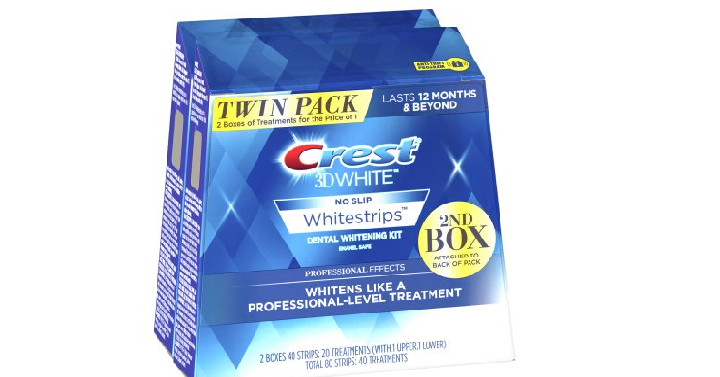 Crest 3D White Whitestrips Professional Effects,Twin Pack, 40 Treatments Only $44.88 Shipped! (Reg. $90)