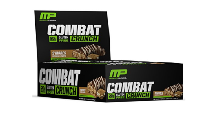 MusclePharm Combat Crunch Protein Bar 20g Protein Gluten Free 12 Bars Only $13.67 Shipped!