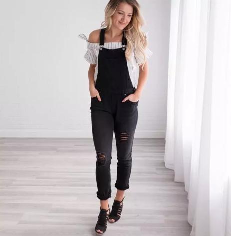 Distressed Overalls – Only $26.99!