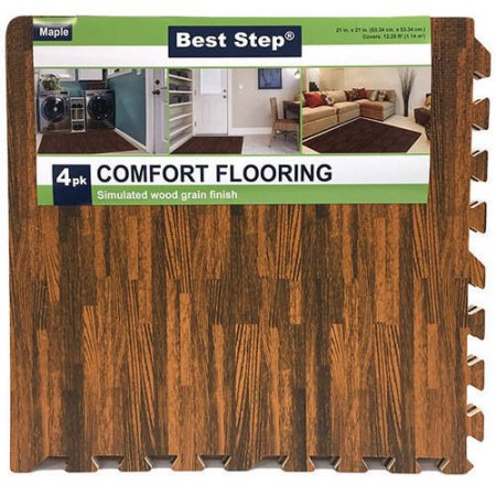 Interlocking Faux Wood Comfort Floor Mats, 4-pk—$8.98!