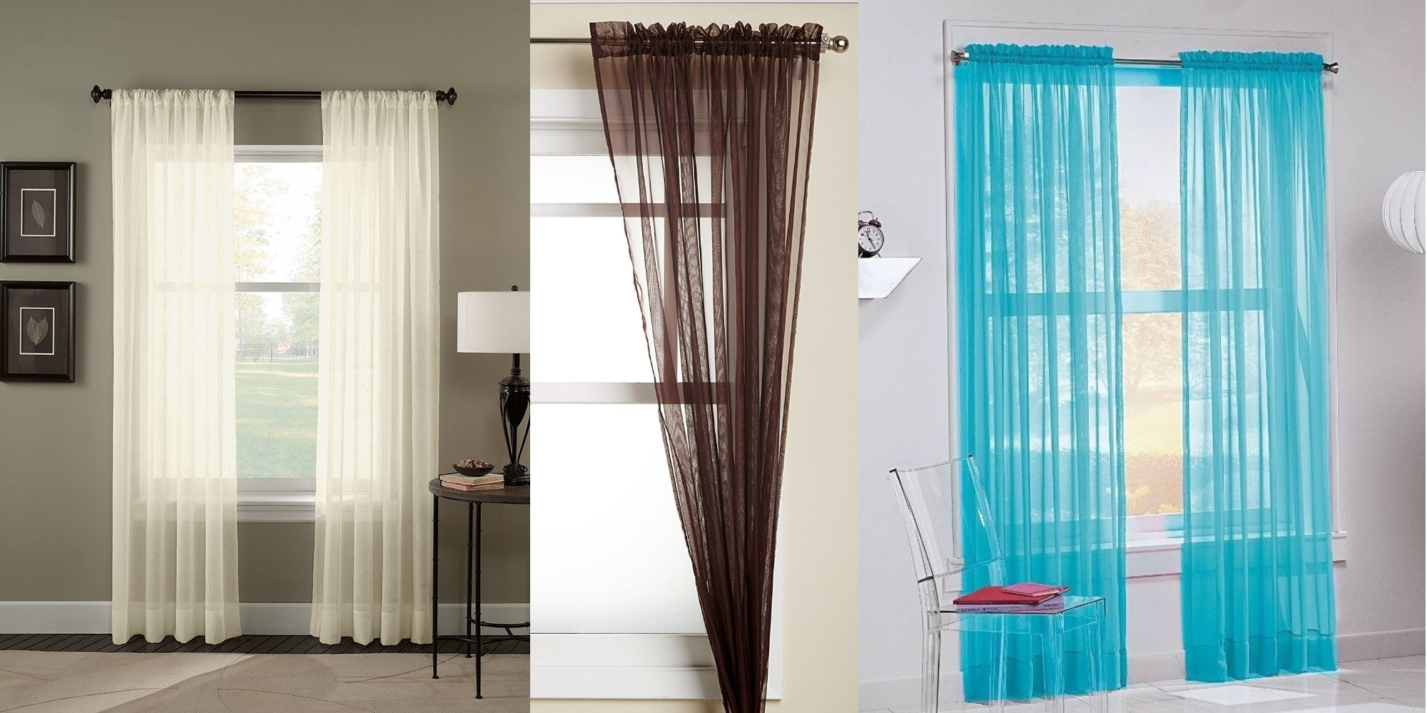 TWO Sheer Curtain Panels Only $7.07!! FREE Shipping!