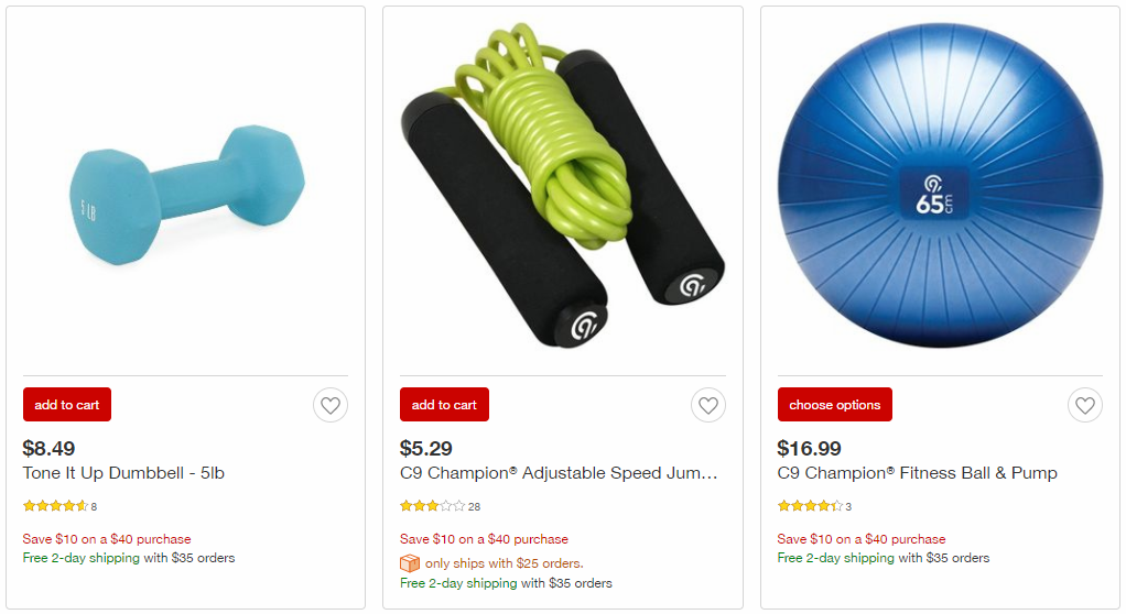 Target: Save $10 Off Your $40 Fitness Gear Purchase! (In-Store & Online)