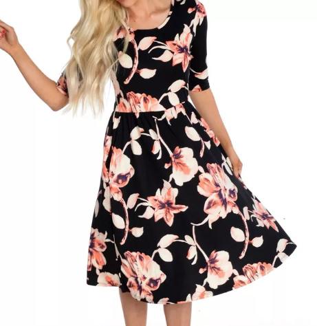 Floral Midi Dress – Only $23.99!